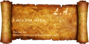 Laczina Alba névjegykártya